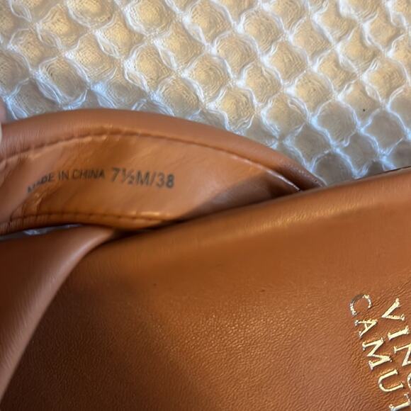 Vince Camuto Beige Chevelle Jute Wrapped Arch Support Leather Platform Sandals - Picture 8 of 8